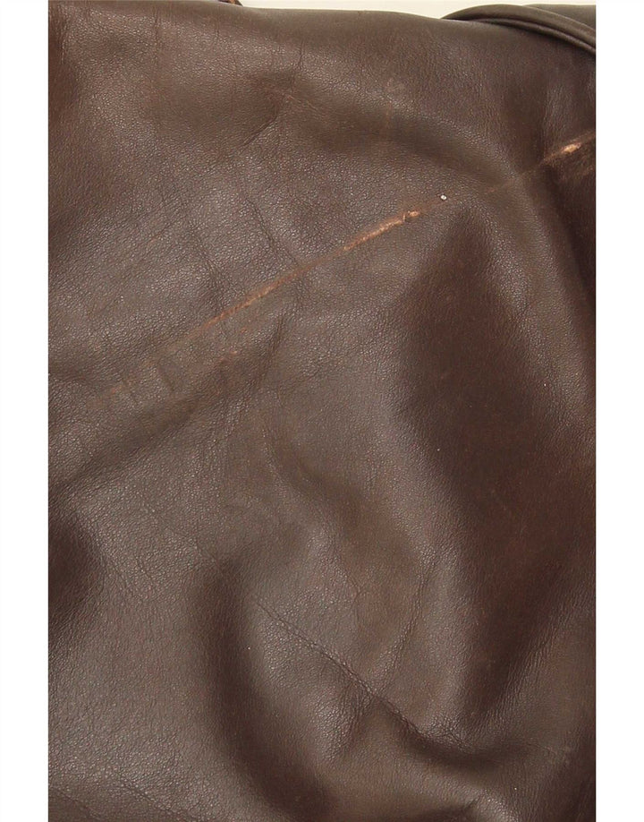 veste bombardier en cuir militaire vintage pour hommes UK 38 Brun moyen