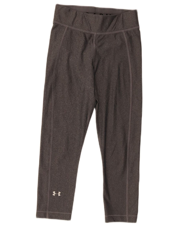 Under Armour Legging Capri Heat Gear Femme UK 4 XS Gris Polyester