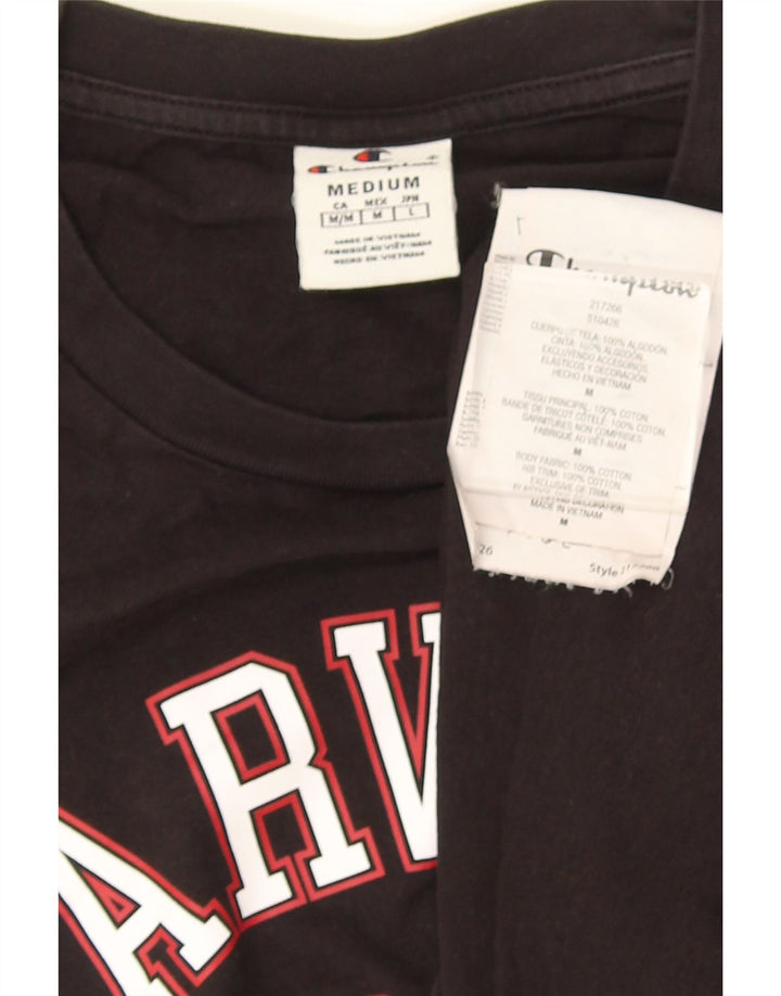 Champion T-Shirt Graphique Harvard Homme Noir Moyen Coton