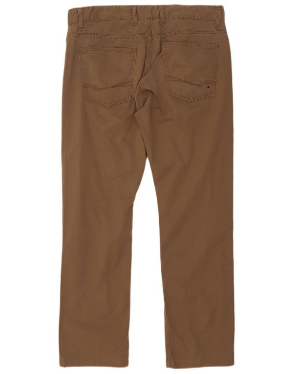 Tommy Hilfiger Pantalon décontracté droit pour homme W34 L30 Marron Coton
