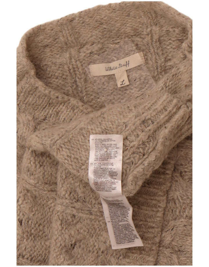 WHITE STUFF Débardeur surdimensionné à col roulé pour femme UK 16 Large Gris