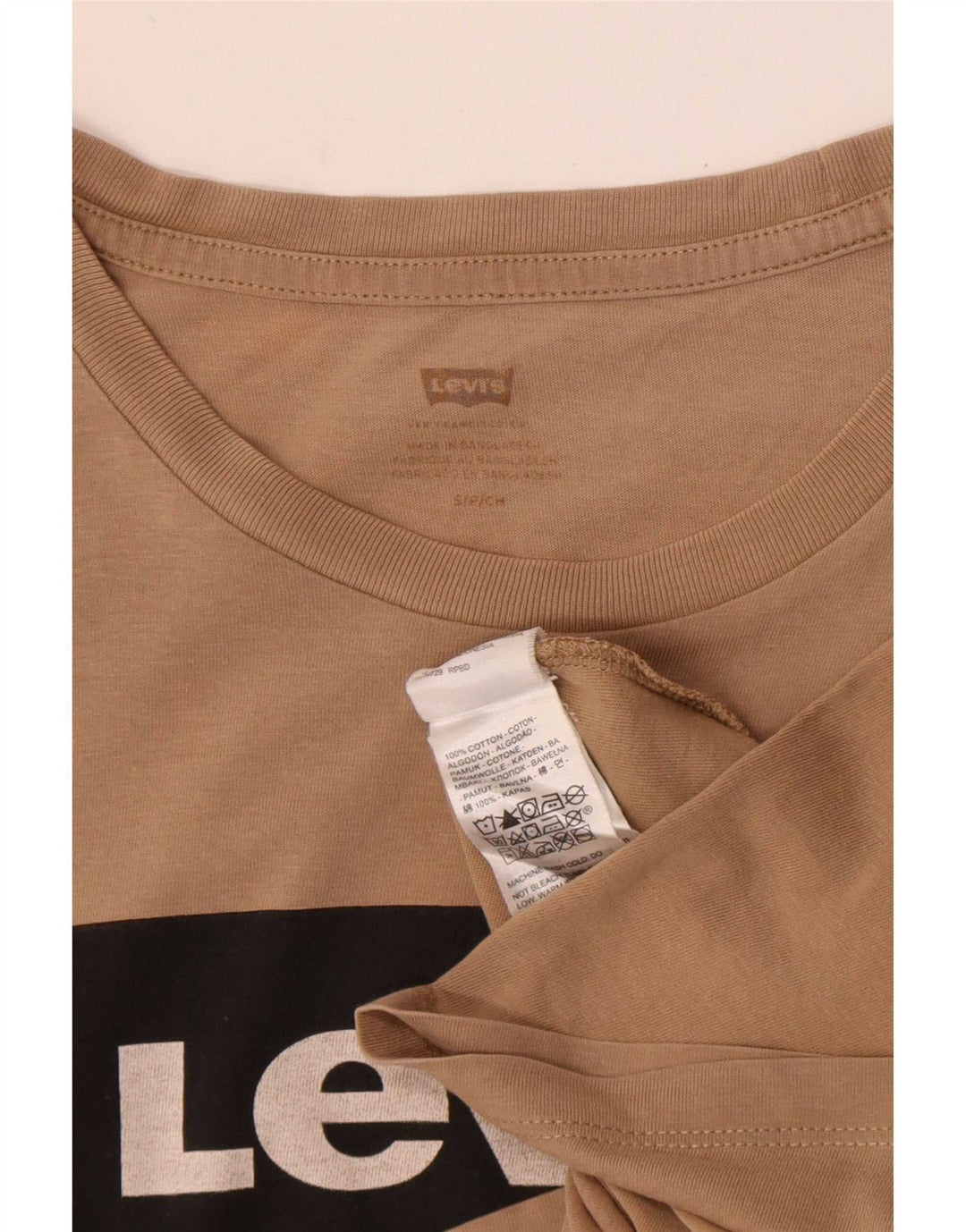 Levi's T-Shirt Graphique Homme Petit Marron Coton