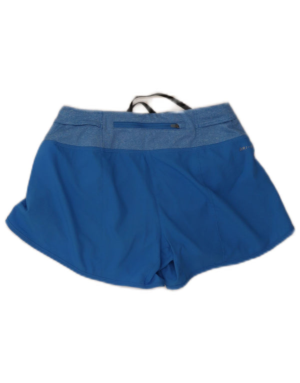 Short de sport Nike Dri Fit pour femme UK 4 XS Bleu Polyester