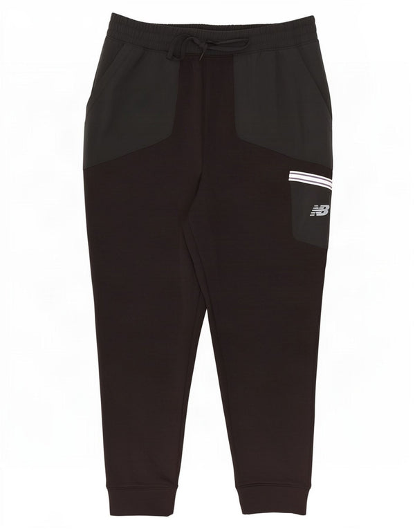 New Balance Pantalon de survêtement pour homme Pantalon de jogging Large Noir Colourblock