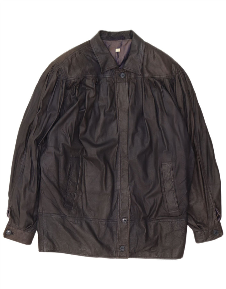CONBIPEL Veste en cuir surdimensionnée pour femme UK 18 XL Cuir marron