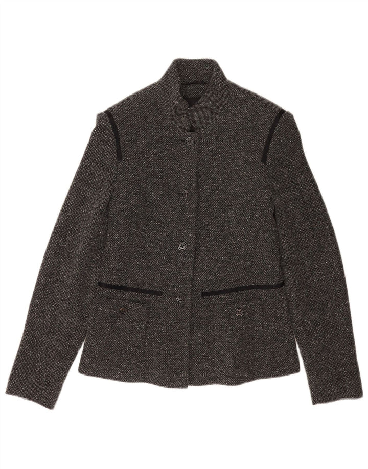 Rene Lezard Veste Blazer 4 Boutons Femme EU 38 Gris Moyen Moucheté