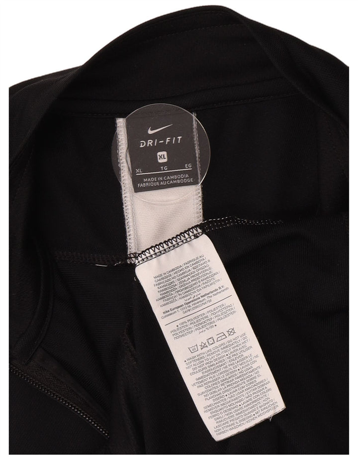 Nike Hommes Dri Fit Survêtement Top Veste XL Noir Colorblock Polyester