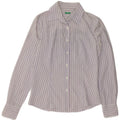 Benetton Chemise Femme UK 14 Coton Rayé Violet Moyen