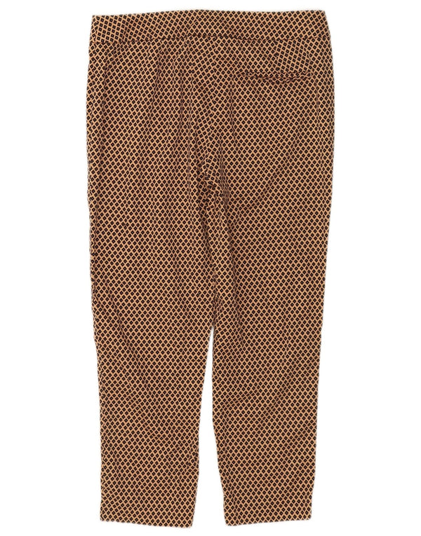 Marks & Spencer Pantalon court pour femme UK 10 Small W32 L24 Marron géométrique