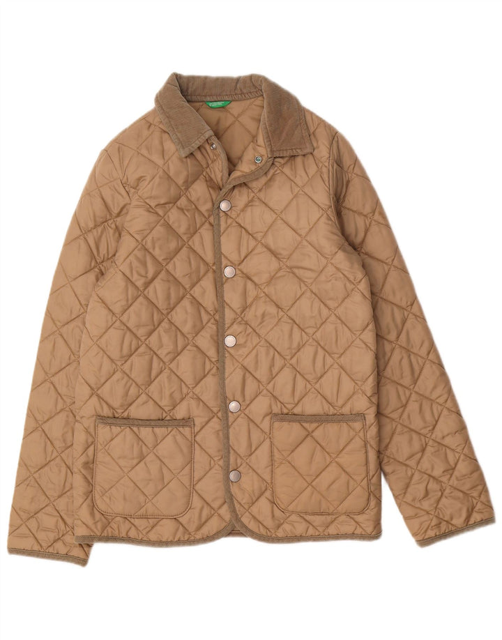 Benetton Veste matelassée garçon 11-12 ans 2XL Beige Polyamide