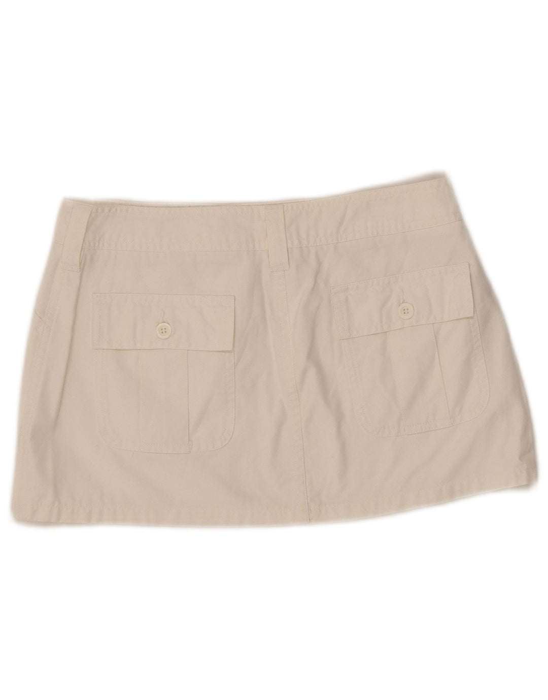 Benetton Mini Jupe Femme IT 42 Medium W29 Coton Blanc