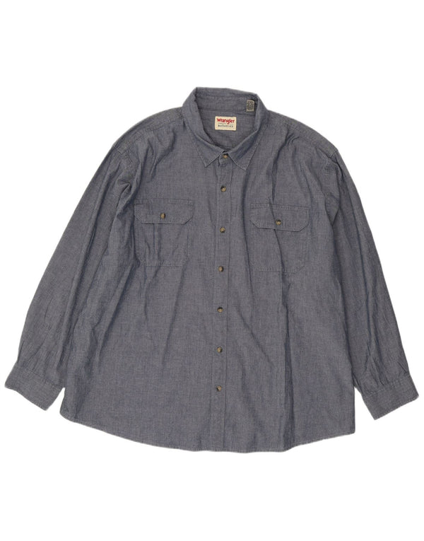WRANGLER Chemise Homme 3XL Bleu Marine Coton