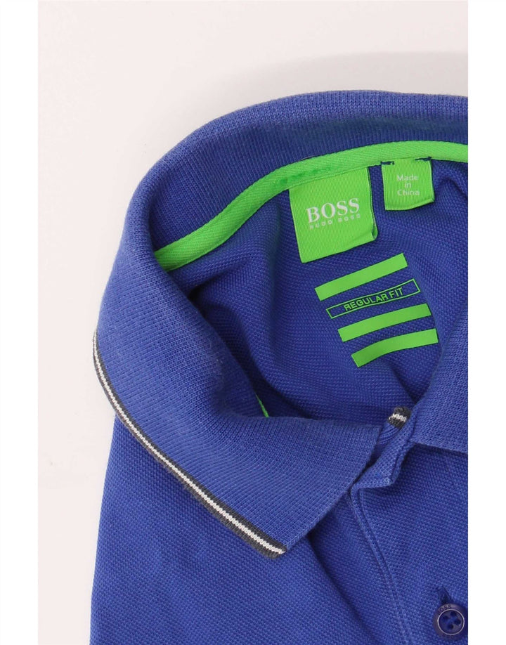 Hugo Boss Polo Regular Fit Petit Bleu Coton Homme