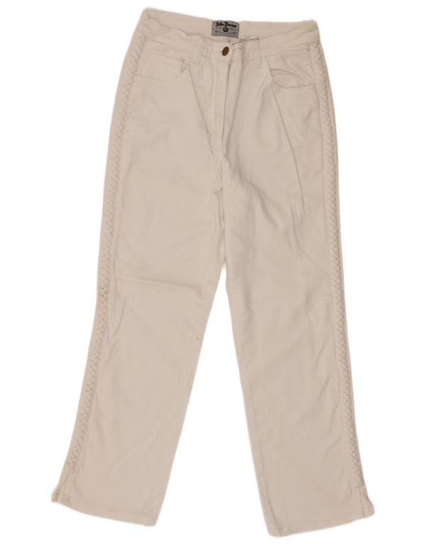 John Baner Jean droit pour femme UK 14 Medium W28 L26 Coton blanc