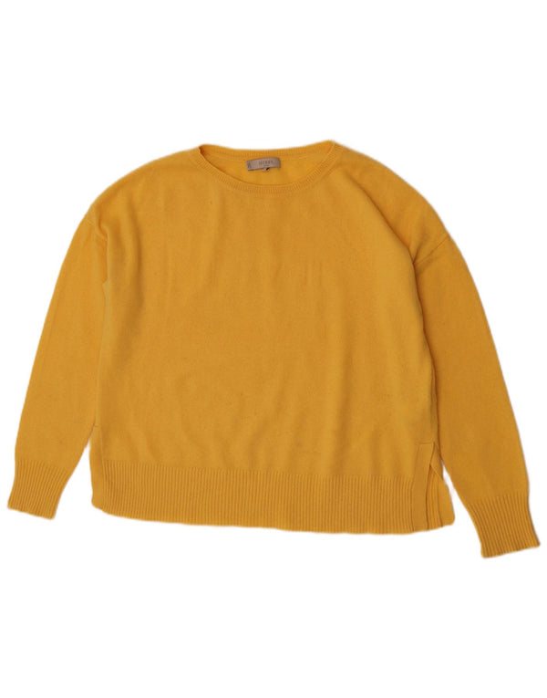 Hobbs Pull surdimensionné à col bateau pour femme UK 10 Petit cachemire jaune