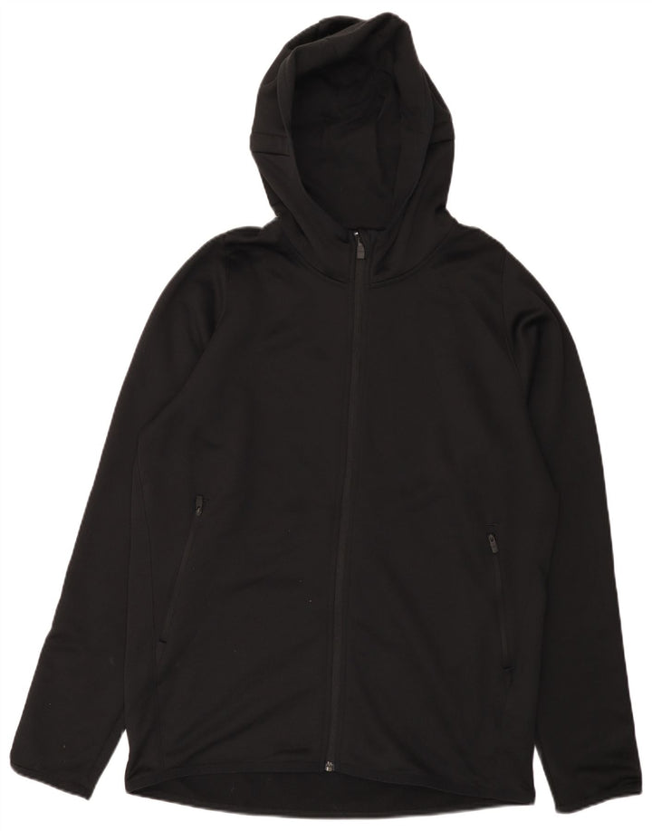 Adidas Hommes Climalite Zip Sweat À Capuche Grand Noir Polyester