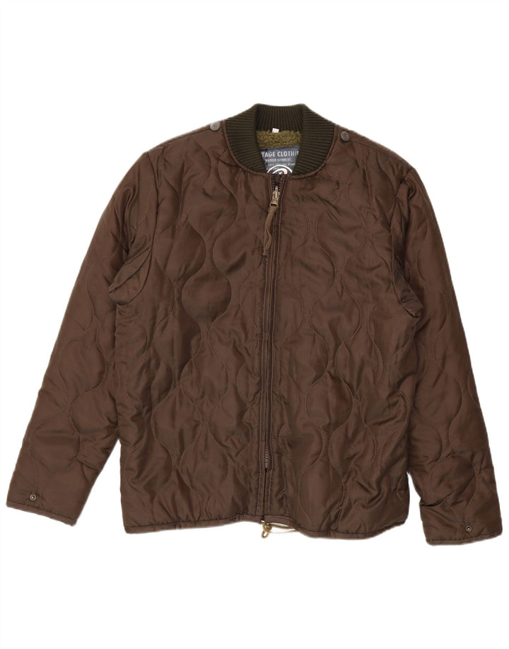 Brandit Veste matelassée pour homme UK 38 Kaki moyen Polyester