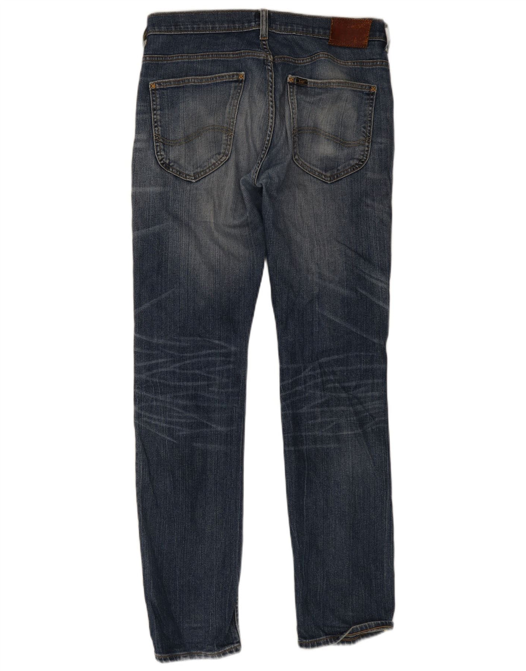 Lee Powell Jean slim vieilli W32 L34 en coton bleu pour homme