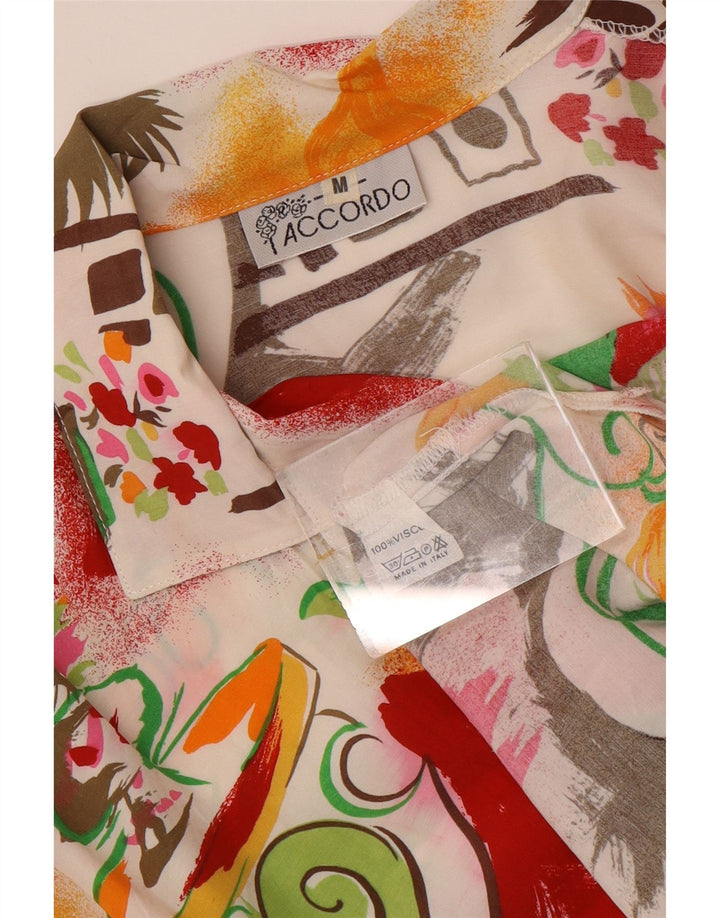 ACCORDO Chemise à manches courtes pour femme UK 44 Medium Multicolore Floral