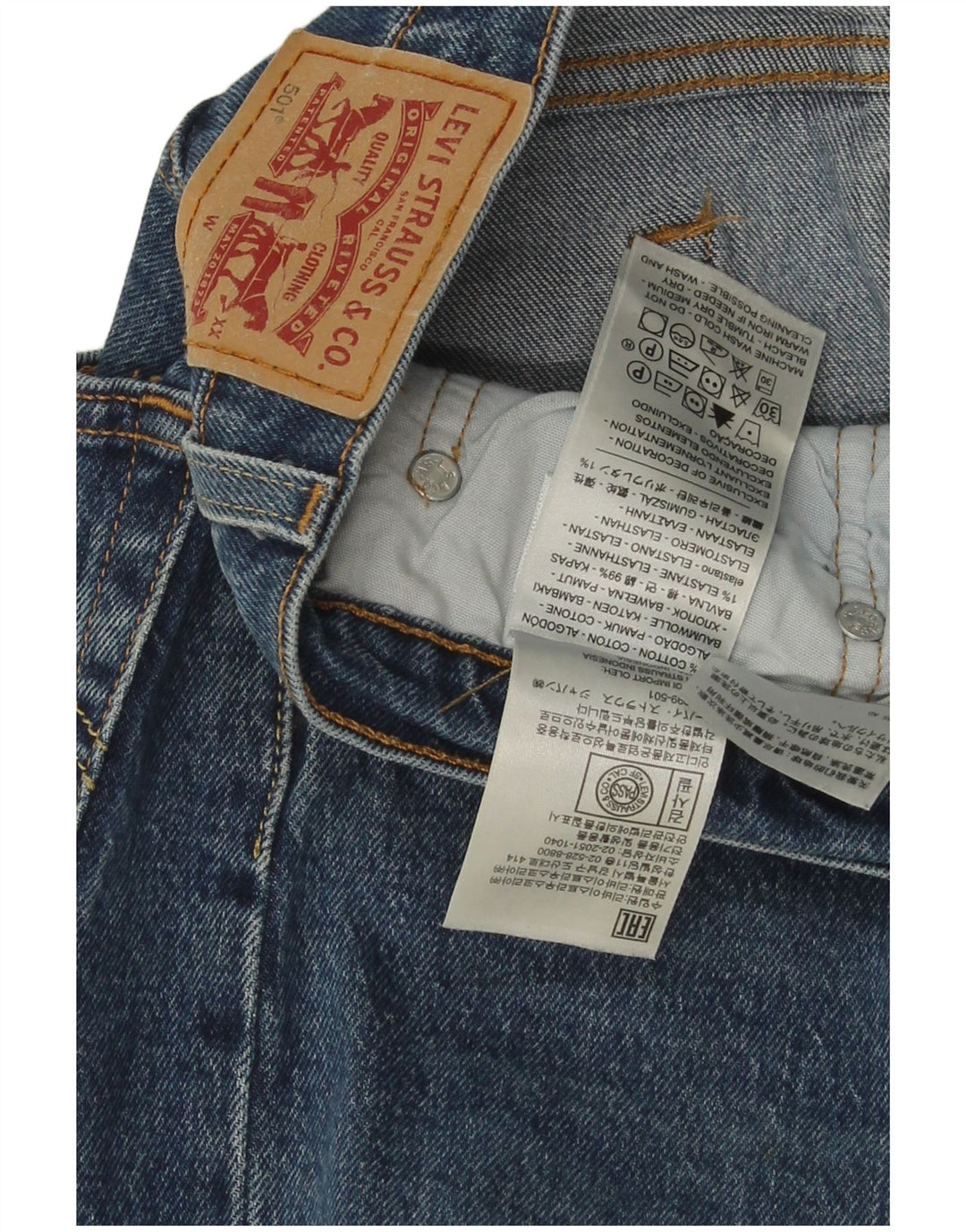 Levi's Jean Droit 501 Homme Bleu W30 L30 Coton