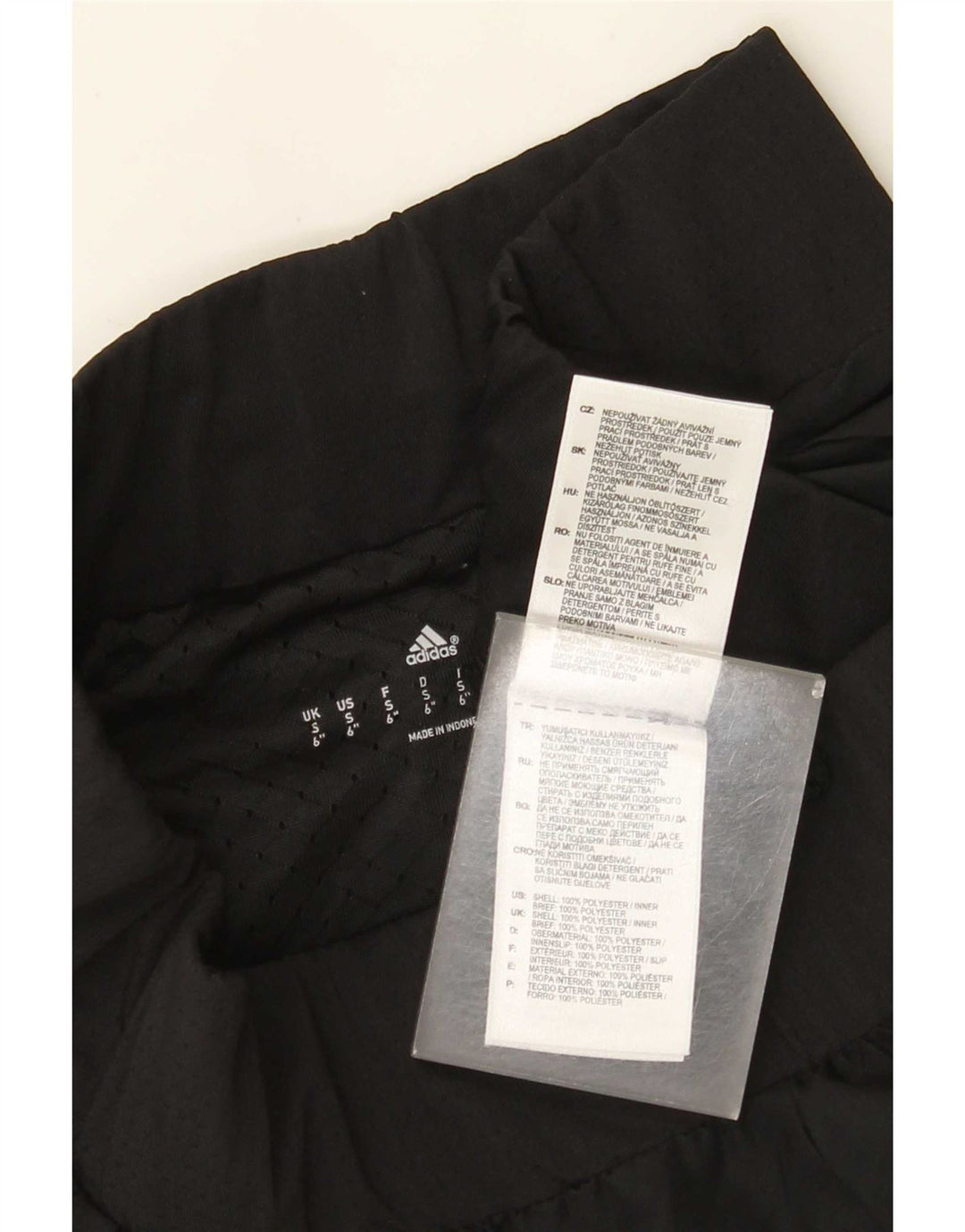 Adidas Short de sport pour femme UK 10 Petit Noir Polyester