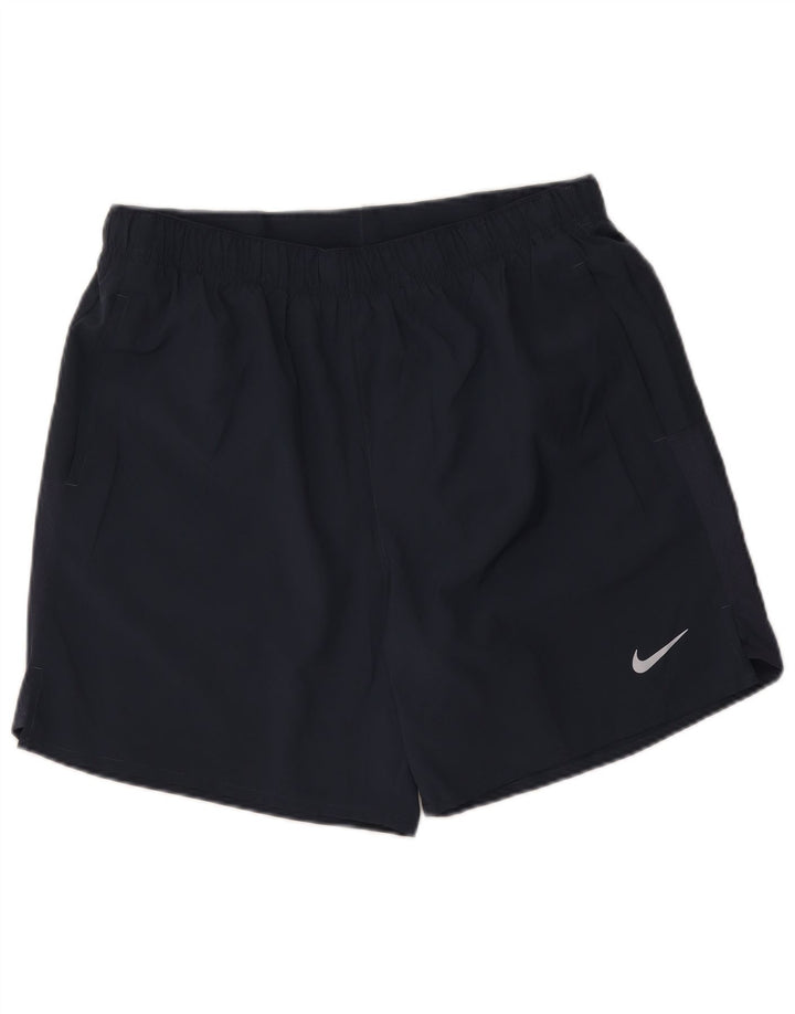 Nike Short de sport Dri Fit pour homme en polyester bleu marine Taille L