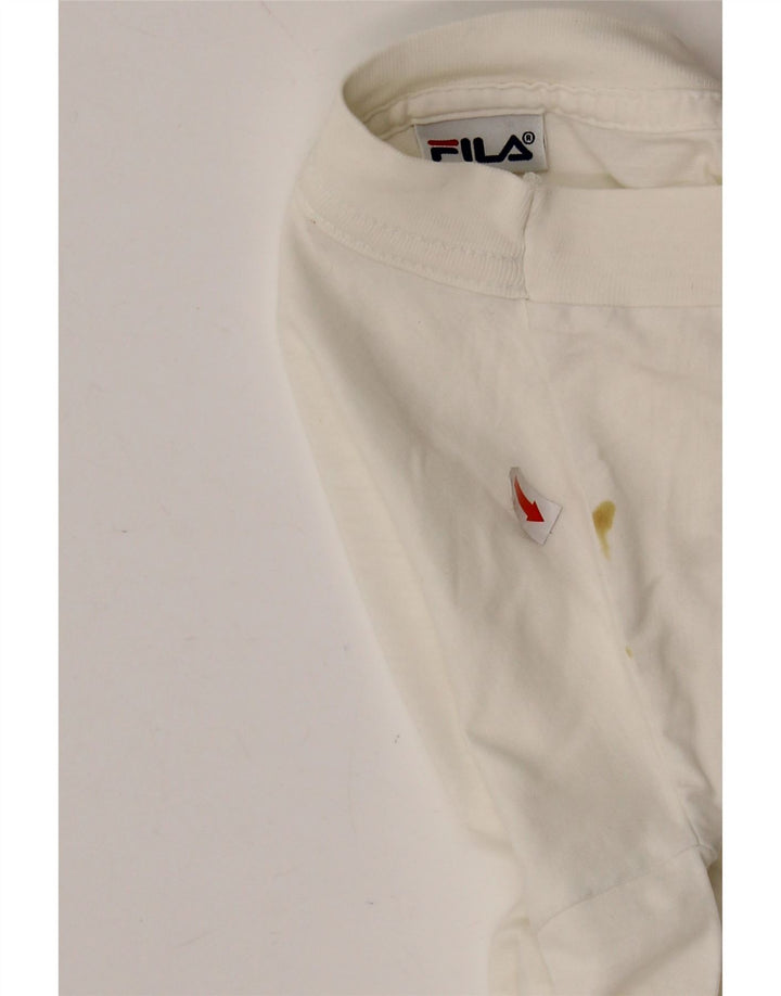 FILA T-Shirt Homme Petit Blanc