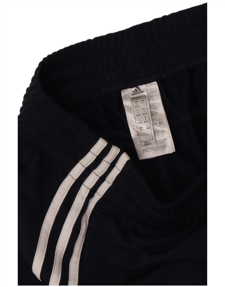 Adidas Pantalon de Survêtement Femme UK 16/18 Large Bleu Marine Polyester