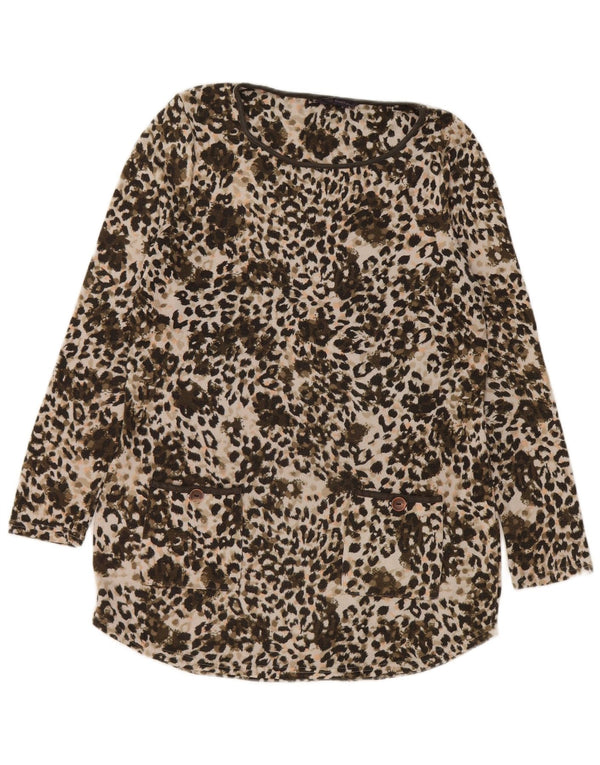 Marks & Spencer Tunique pour femme UK 12 Kaki moyen imprimé animal