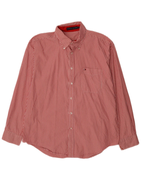 Tommy Hilfiger Chemise Homme XL Coton Rayé Rouge