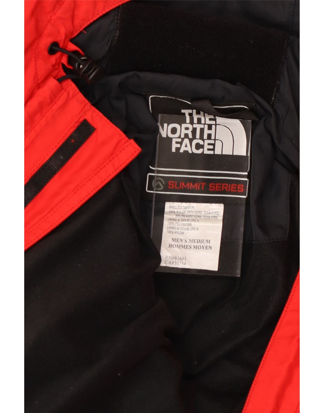 THE NORTH FACE Veste coupe-vent à capuche pour homme UK 38 Rouge moyen Colourblock
