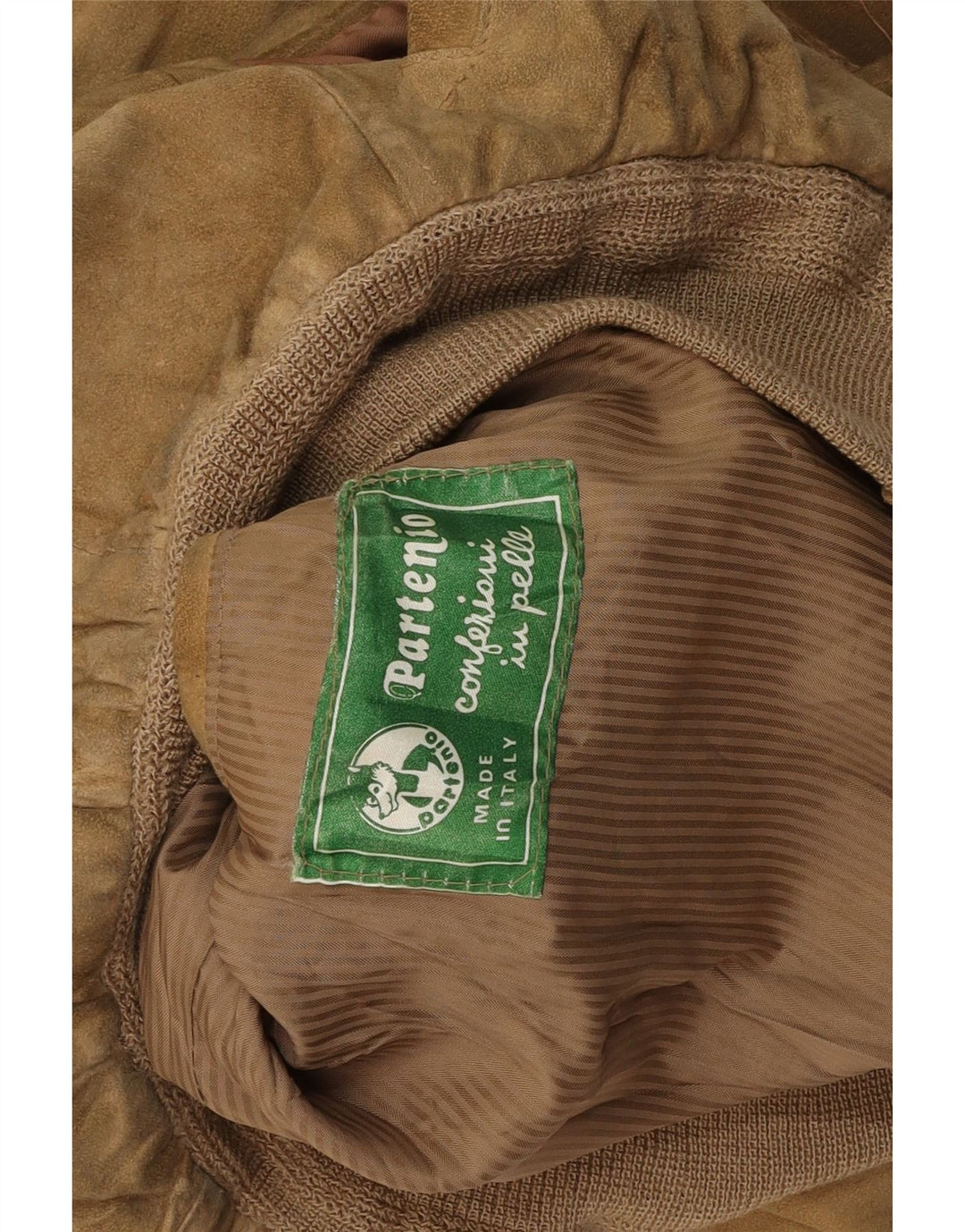 VINTAGE Veste bomber en daim homme UK 38 Cuir beige moyen