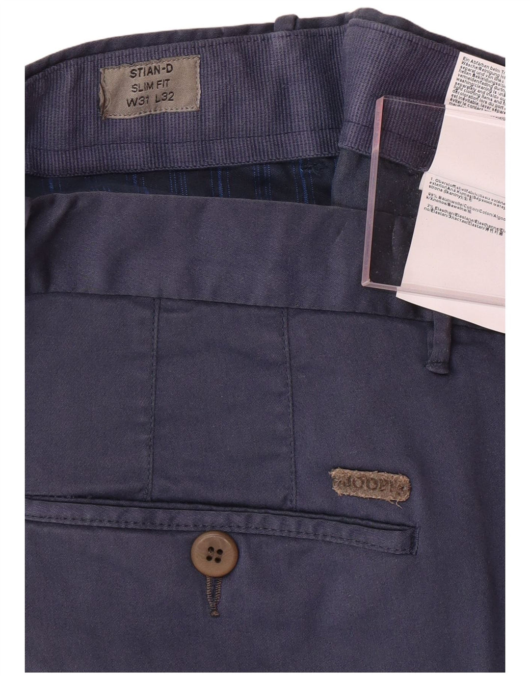 JOOP Pantalon Chino Slim Fit Homme W31 L32 Bleu Marine Coton