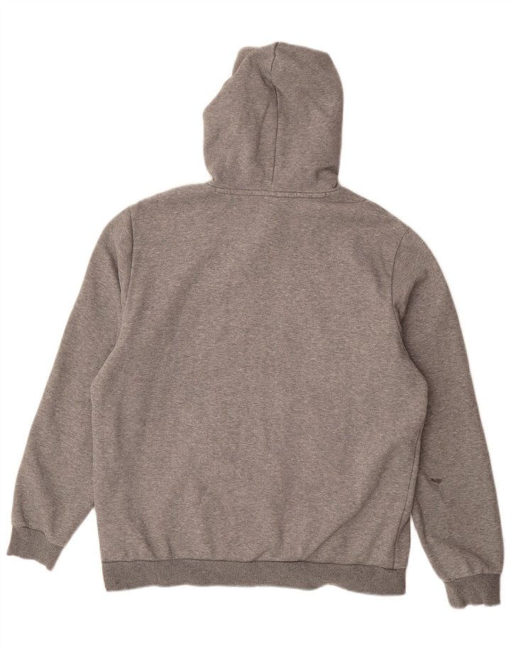 Puma Pull à capuche graphique pour homme, grand, gris, coton