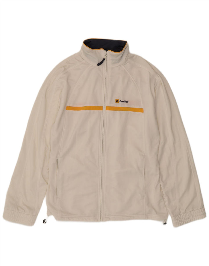 Lotto Veste de survêtement pour Homme Blanc cassé Medium Sports