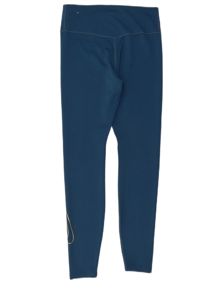 Nike Legging graphique Dri Fit pour femme UK 12 Bleu moyen Polyester