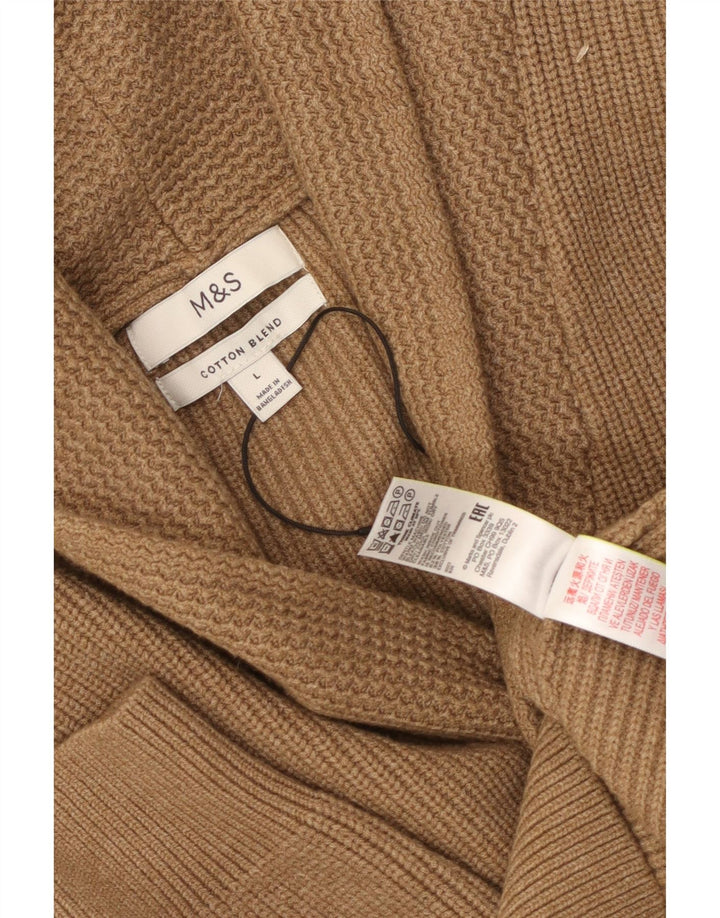 Marks & Spencer Cardigan pour homme en polyester marron Taille L