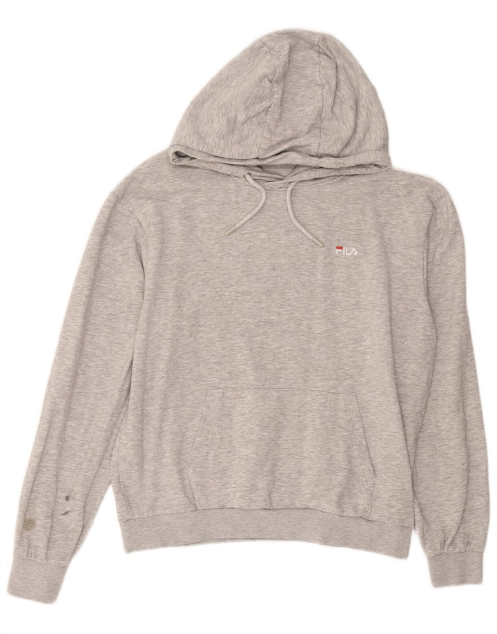 FILA Pull à capuche pour homme Petit Gris Coton