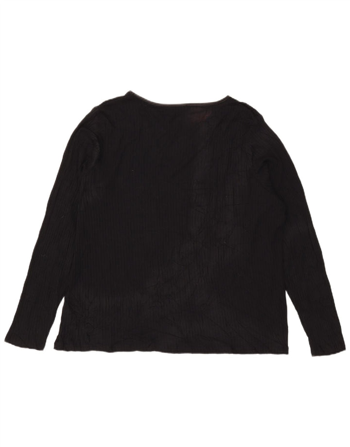 Marks & Spencer Haut à manches longues pour femme UK 24 4XL Noir Viscose