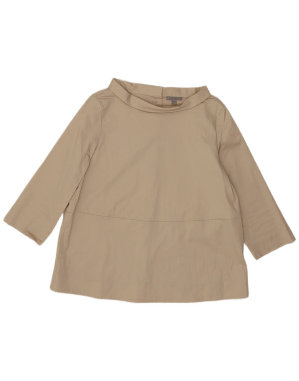 Cos Chemisier à manches 3/4 pour femme EU 40 en coton beige moyen