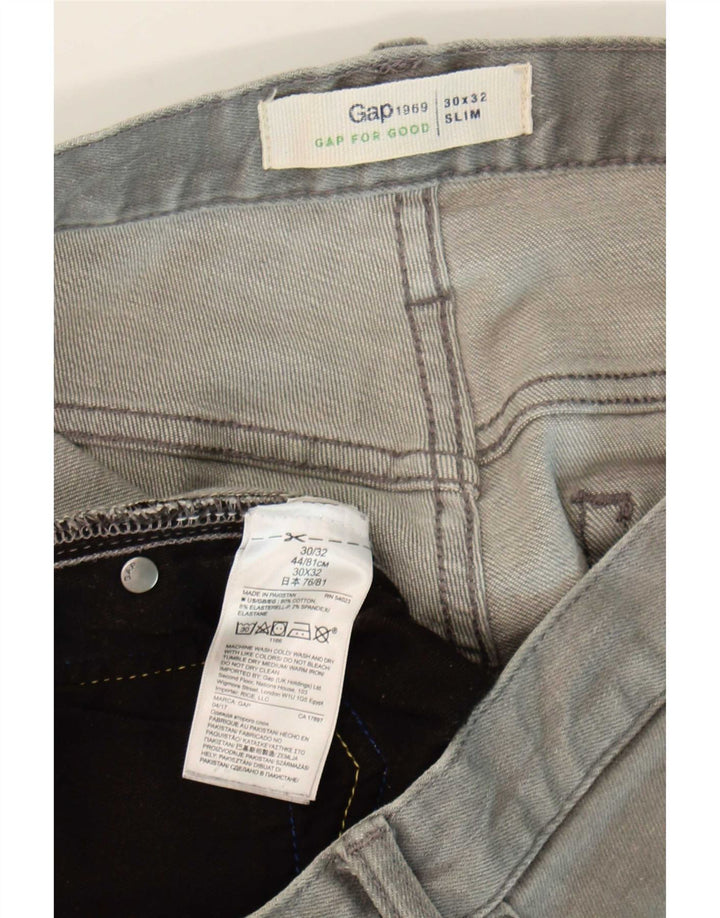 Gap Jean Slim Homme W30 L32 Gris Coton