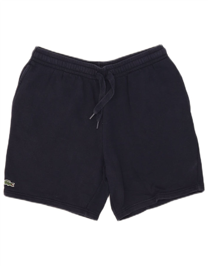 Lacoste Short de sport coupe régulière pour homme taille 4 en coton bleu marine moyen