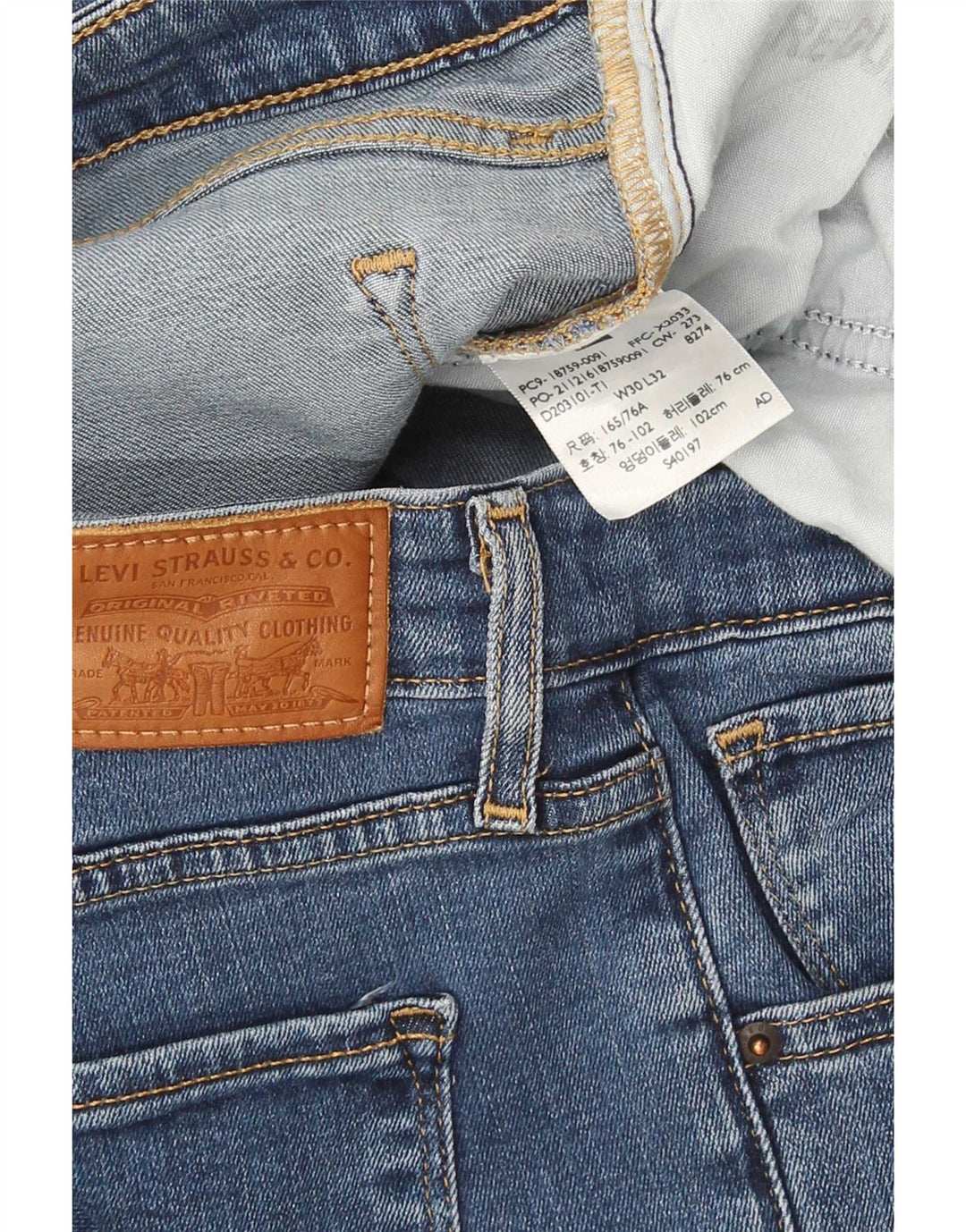 Levi's Jean Bootcut Taille Haute 725 Femme W30 L32 Bleu