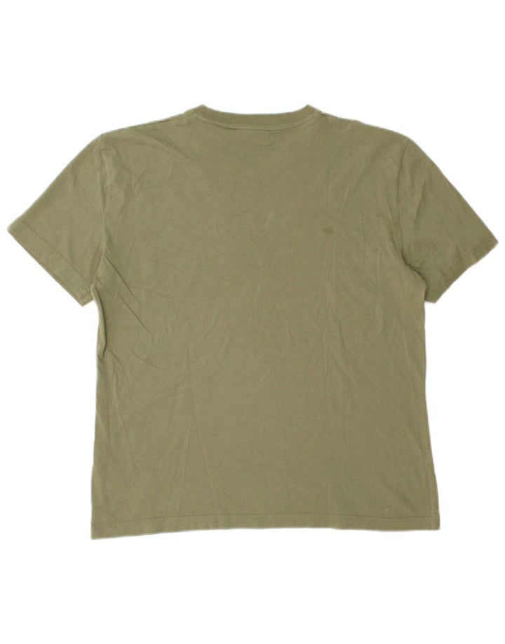 Calvin Klein T-Shirt Graphique Homme Kaki Moyen Coton