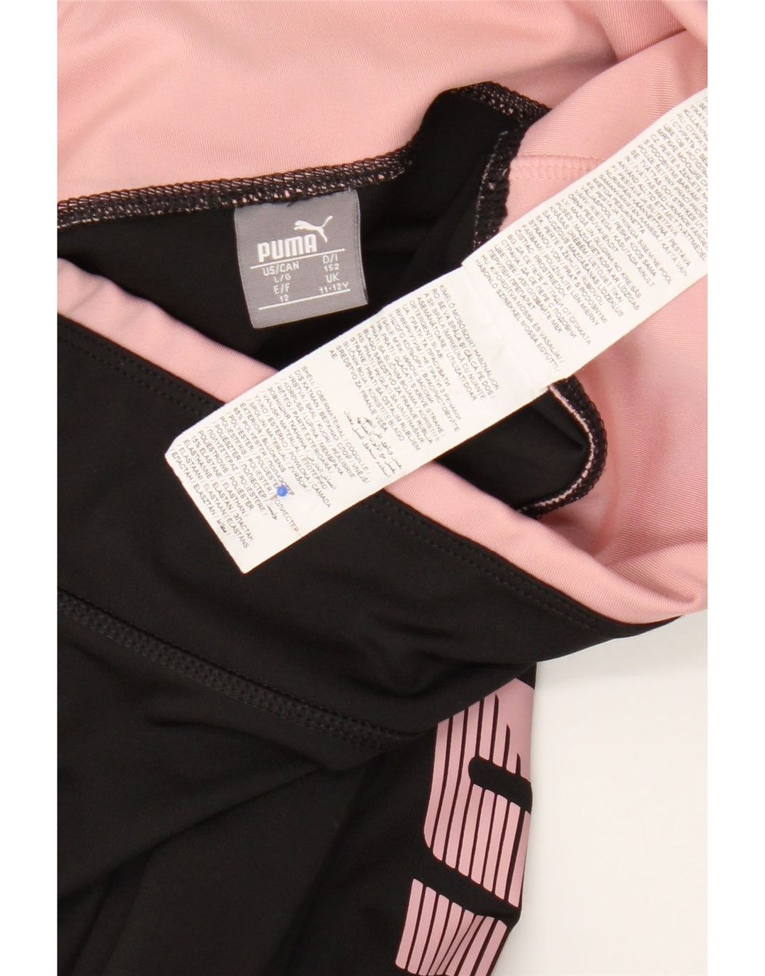 Puma Legging Graphique Fille 11-12 ans Noir Polyester