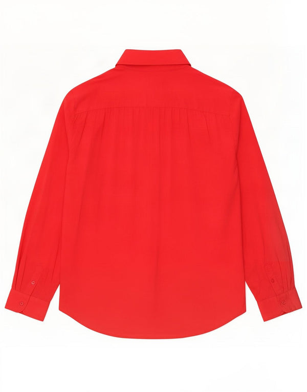 Benetton Chemise Femme UK 18 XL Rouge Viscose