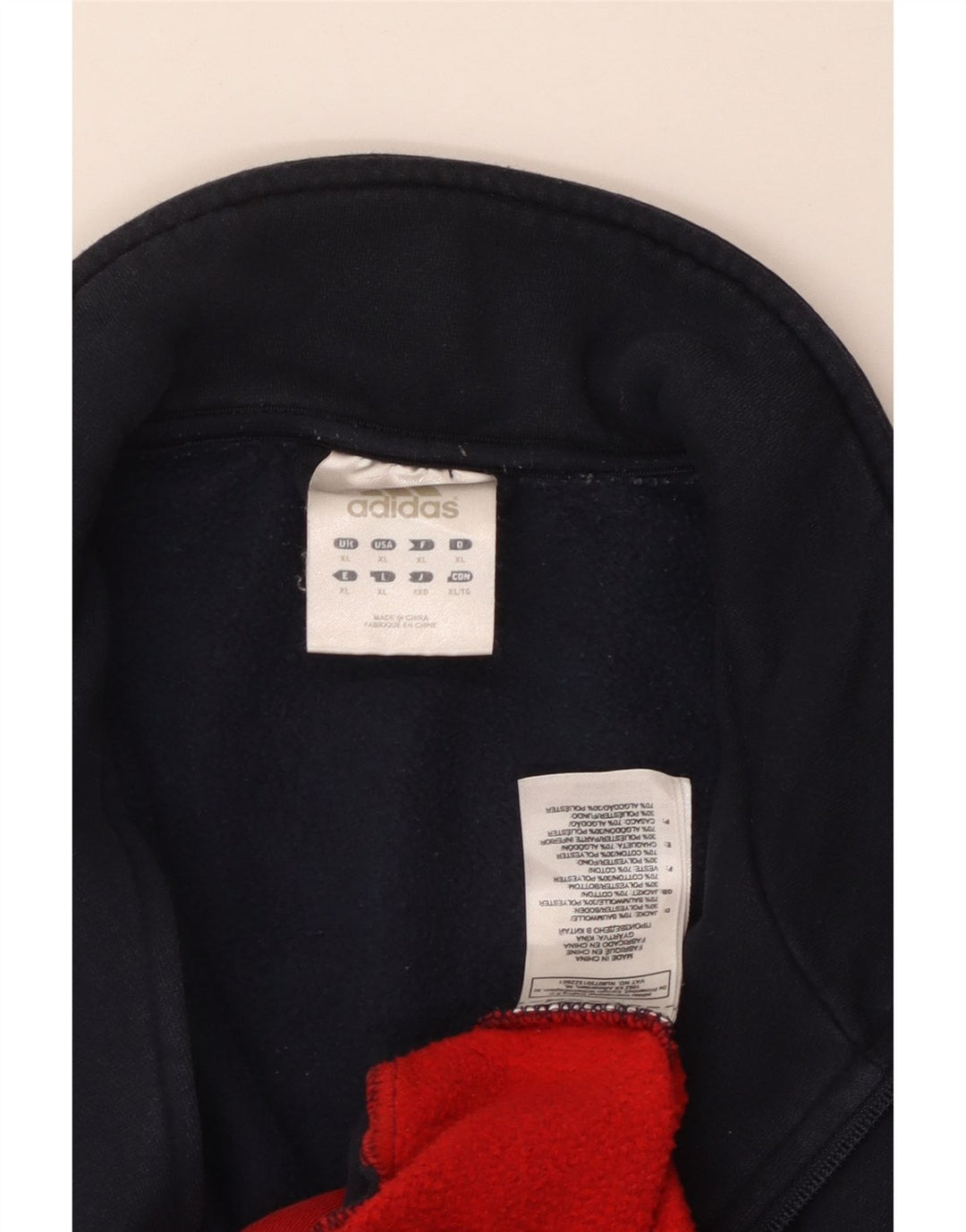 Adidas Veste de survêtement pour homme XL en coton color block bleu marine