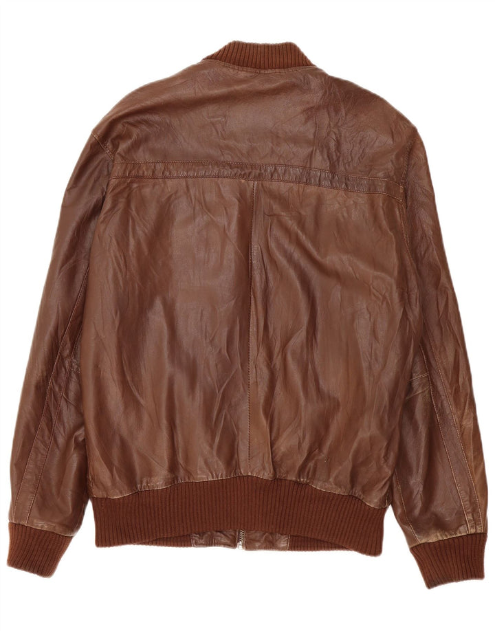 PEPE Jeans Veste en cuir pour homme UK 40 Grand cuir marron