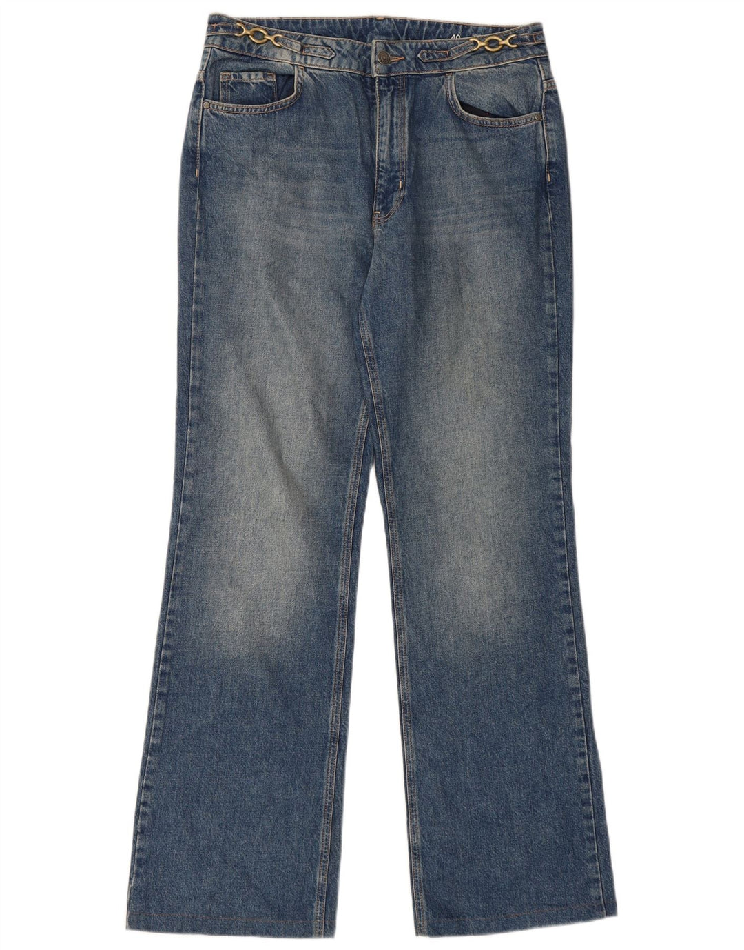 Massimo Dutti Jean bootcut taille haute pour femme EU 40 Medium W30 L31 Bleu