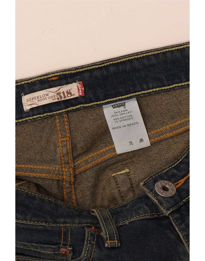 Levi's Jean Bootcut Super Low 518 Femme US 7 Medium W30 L32 Bleu Coton